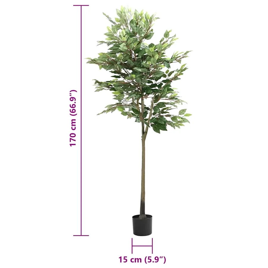 Ficus artificiel 756 feuilles 170 cm vert - 5