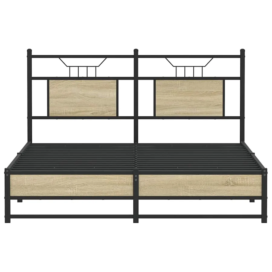 Cadre de lit sans matelas chêne sonoma 140x200 cm - 6