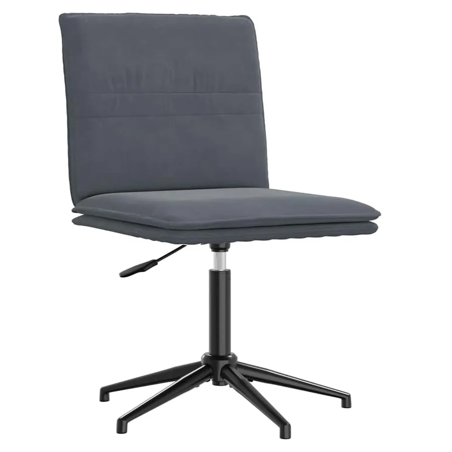 Chaise à manger Gris foncé Velours