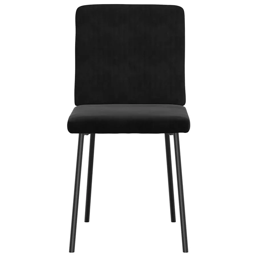 Chaises à manger lot de 2 Noir Velours - 4