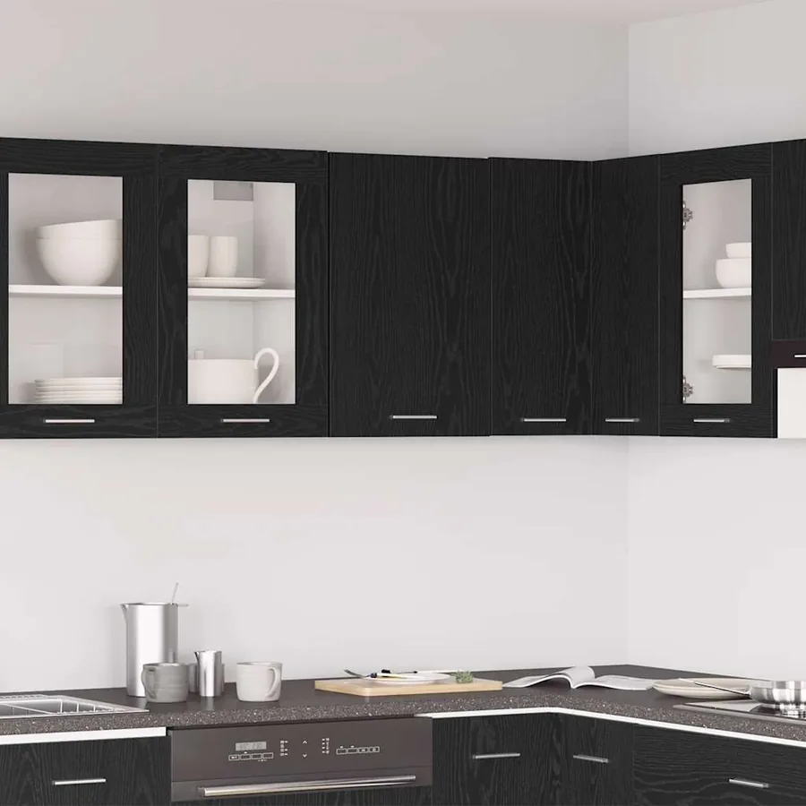 Armoire suspendue en chêne noir 40x31x60 cm bois d'ingénierie