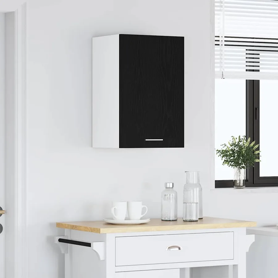 Armoire suspendue en chêne noir 40x31x60 cm bois d'ingénierie - 3