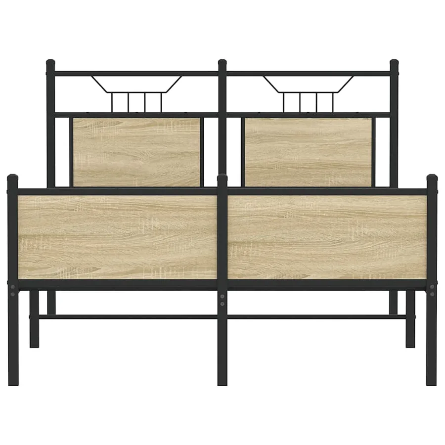 Cadre de lit sans matelas chêne sonoma 120x190 cm - 6