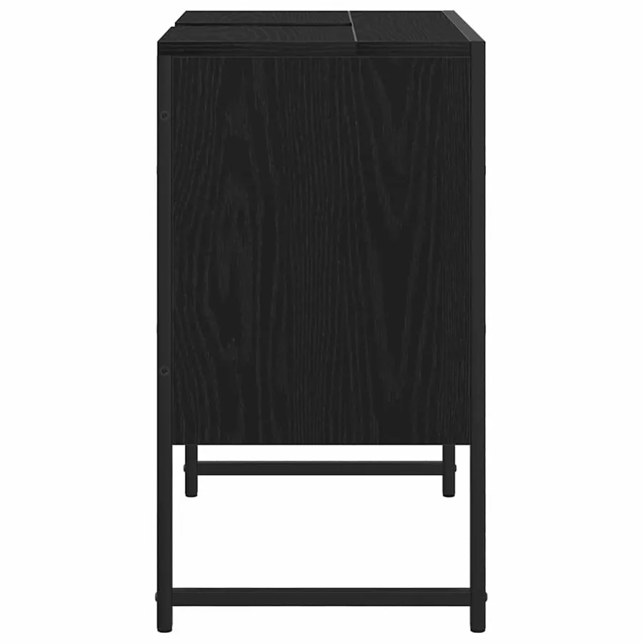 Meuble de Lavabo de Salle de Bain Chêne noir 60 x 30 x 60 cm - 7