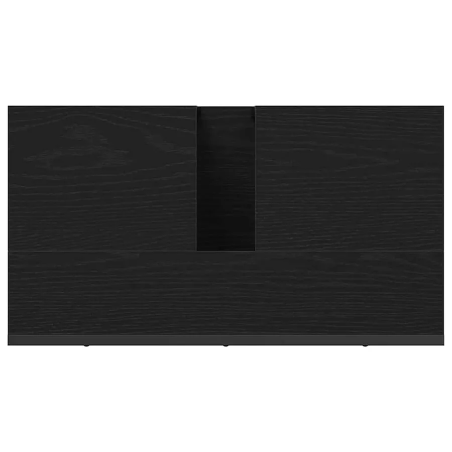 Meuble de Lavabo de Salle de Bain Chêne noir 60 x 30 x 60 cm - 9
