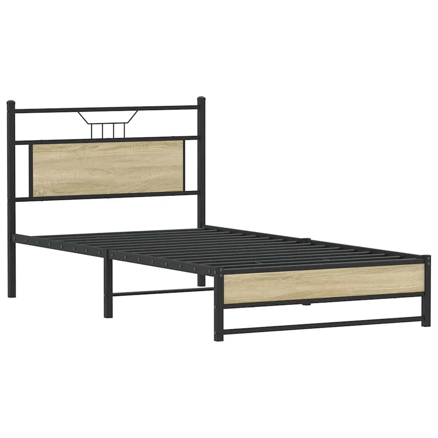 Cadre de lit sans matelas chêne sonoma 100x190 cm - 3