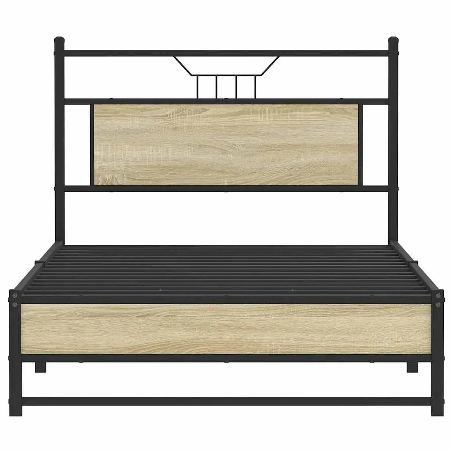Cadre de lit sans matelas chêne sonoma 100x190 cm - 6