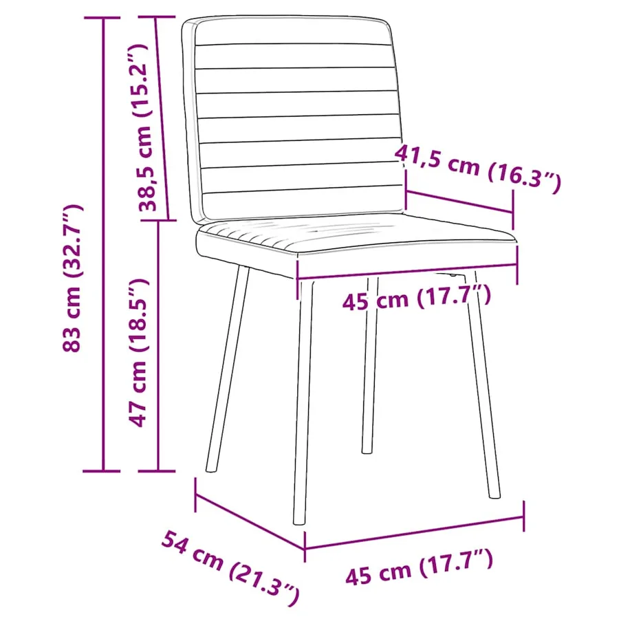 Chaises à manger lot de 4 Noir Velours - 9