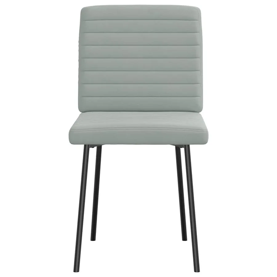 Chaises à manger lot de 6 gris clair velours - 4