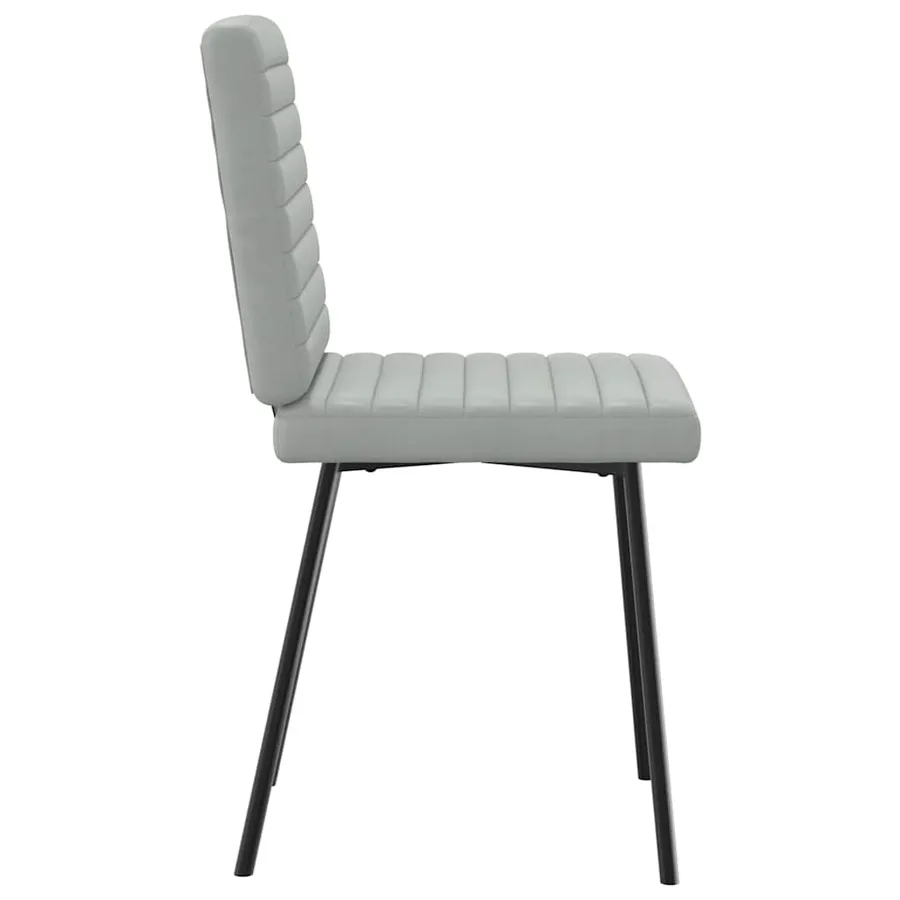 Chaises à manger lot de 6 gris clair velours - 5