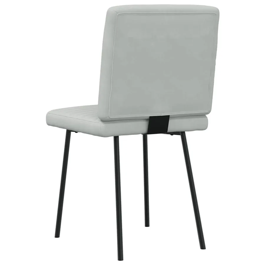 Chaises à manger lot de 6 gris clair velours - 6