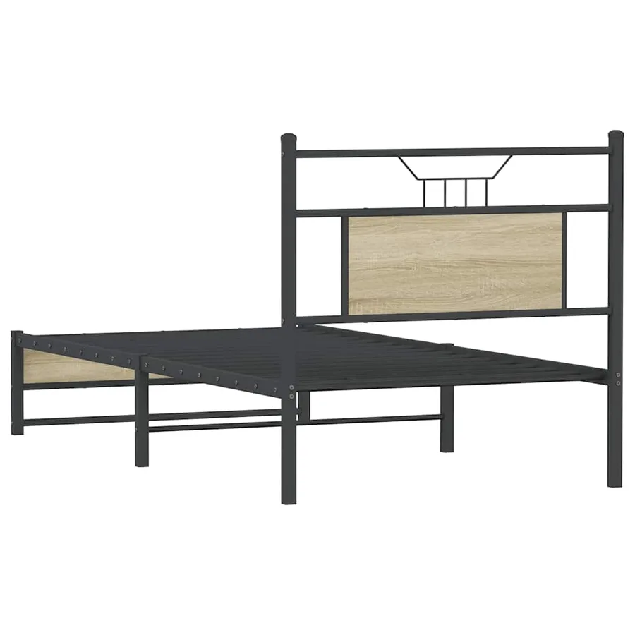 Cadre de lit sans matelas chêne sonoma 90x190 cm - 8