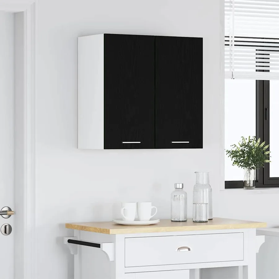 Armoire suspendue avec étagère Lyon Chêne noir 60 x 31 x 60 cm - 4