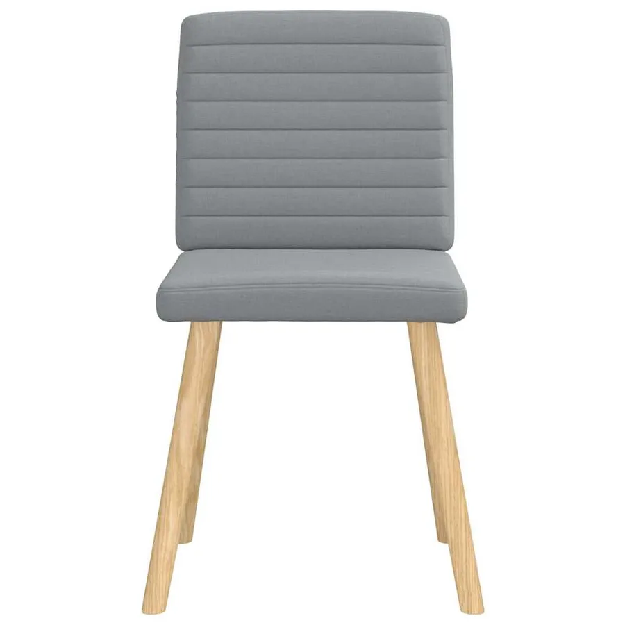 Chaises à manger lot de 4 gris clair tissu - 4