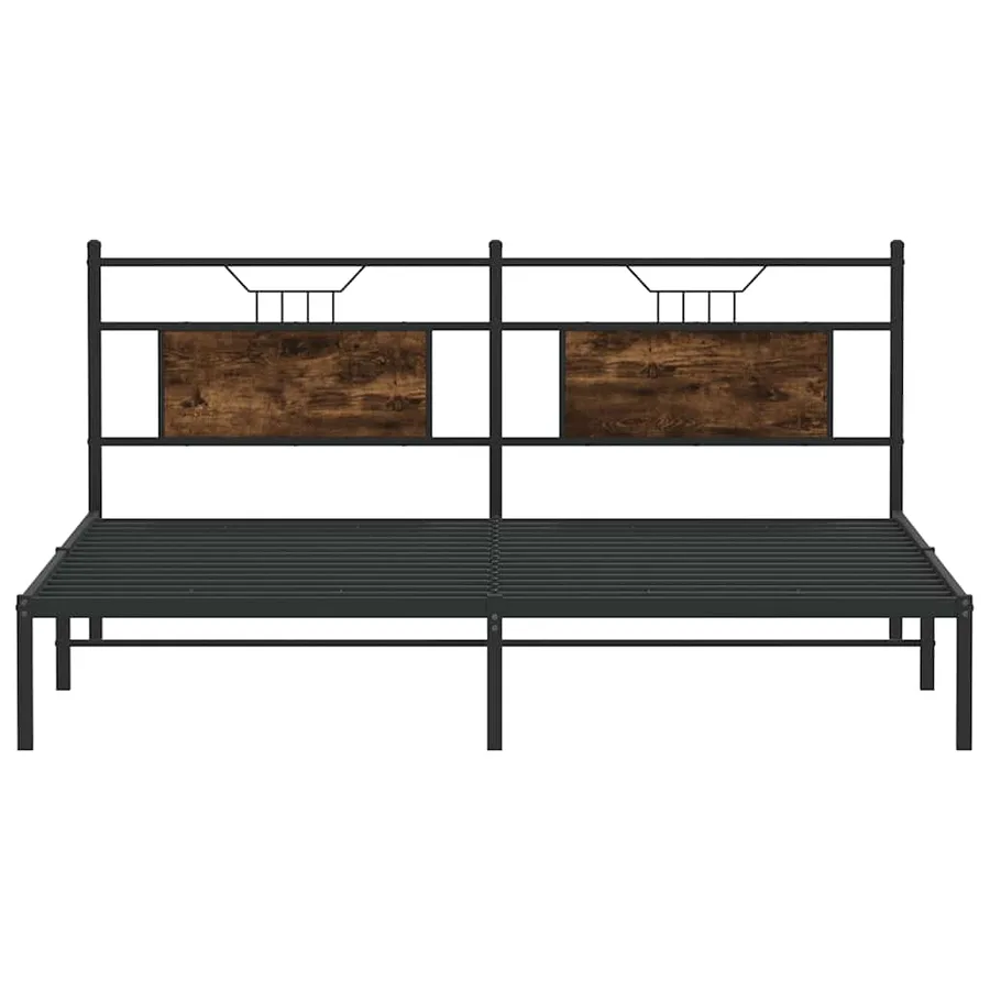 Cadre de lit sans matelas chêne fumé 183x213 cm bois ingénierie - 6