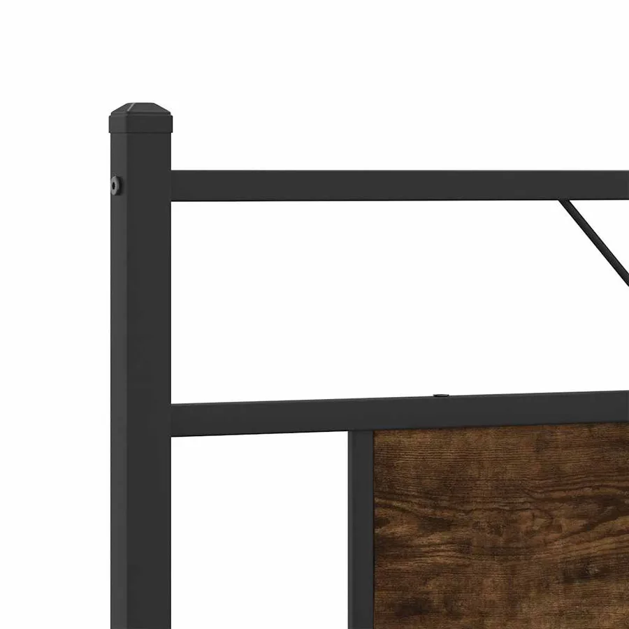 Cadre de lit sans matelas chêne fumé 183x213 cm bois ingénierie - 9