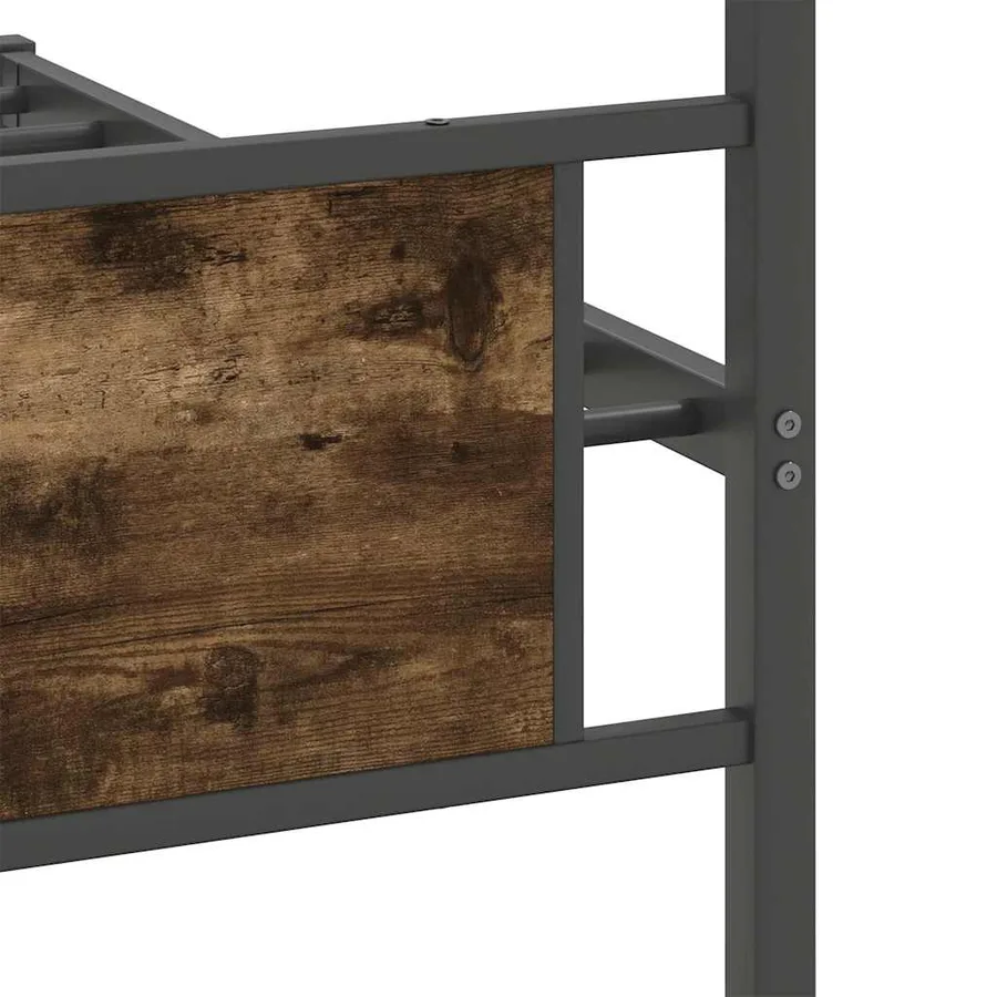 Cadre de lit sans matelas chêne fumé 100x190 cm bois ingénierie - 10