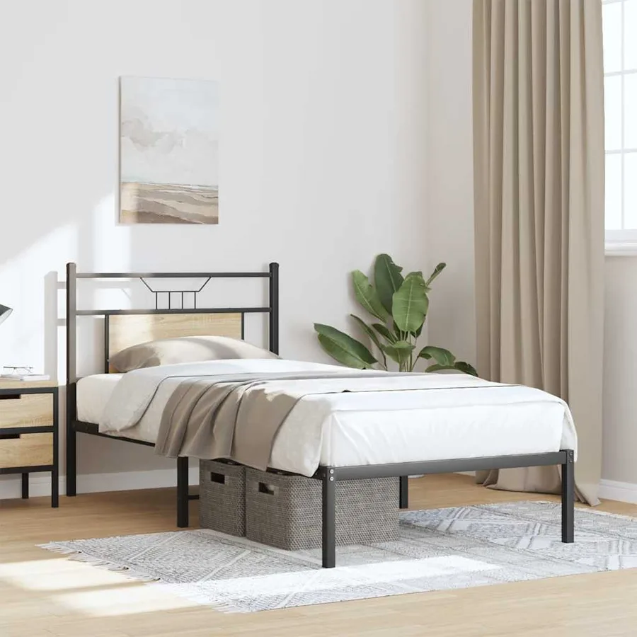Cadre de lit sans matelas chêne sonoma 80x200 cm - 4