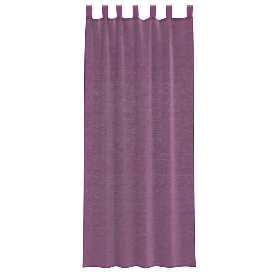 Rideaux en voile avec boucles 2 pcs violet 140x260 cm - 4