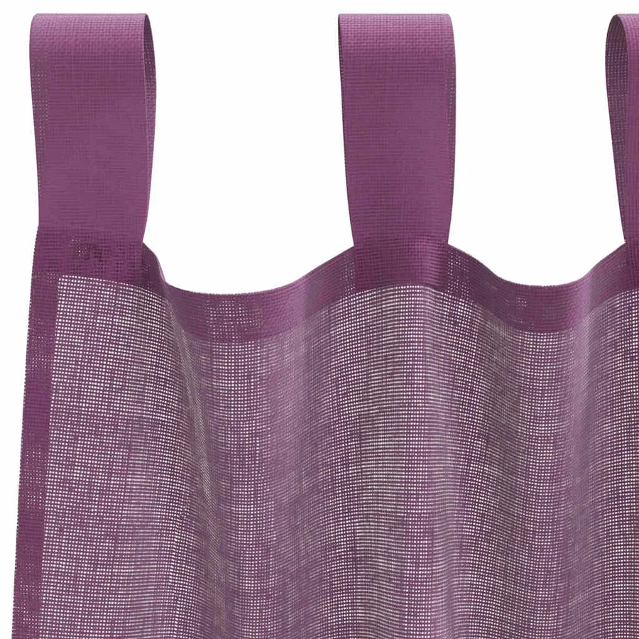 Rideaux en voile avec boucles 2 pcs violet 140x260 cm - 5
