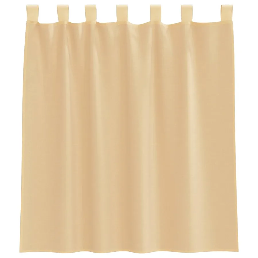 Rideaux en voile avec boucles 2 pcs sable 140x140 cm - 4