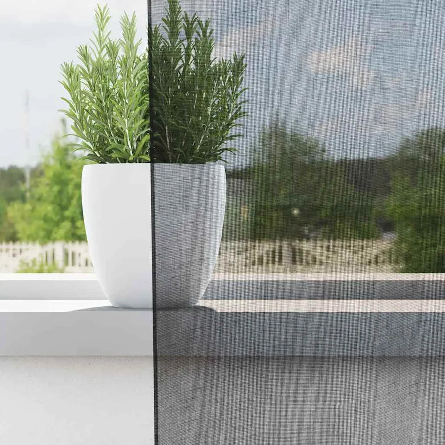 Rideaux en voile avec passants 2 pcs noir - 3