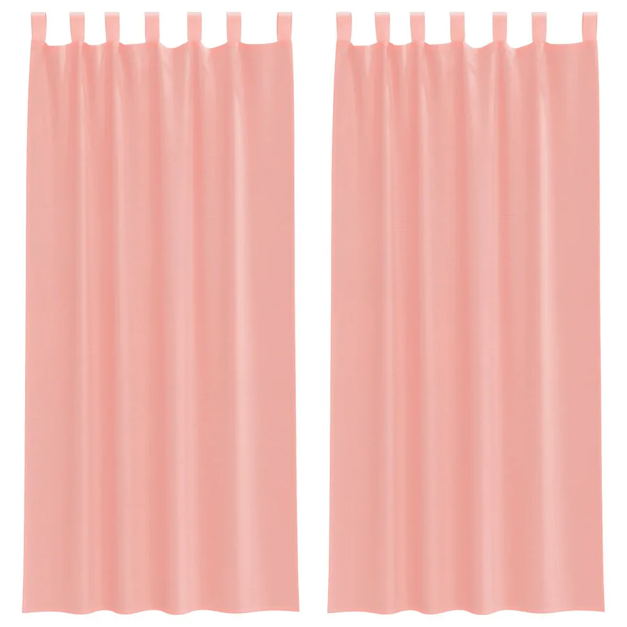 Rideaux en voile avec passe-tringles 2 pcs rose - 2