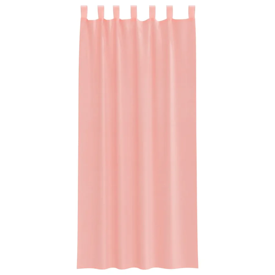 Rideaux en voile avec passe-tringles 2 pcs rose - 4