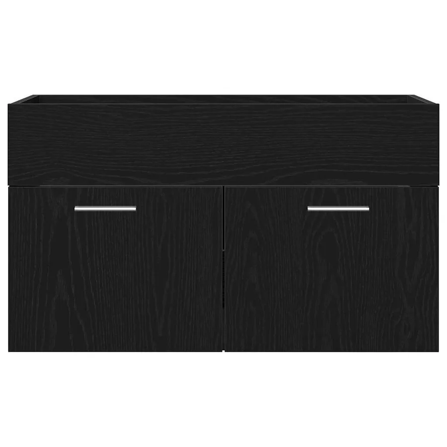 Armoire d'évier avec stockage Chêne noir Bois d'ingénierie - 7