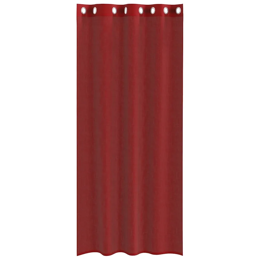 Rideaux en voile avec œillets 2 pcs rouge bordeaux - 4