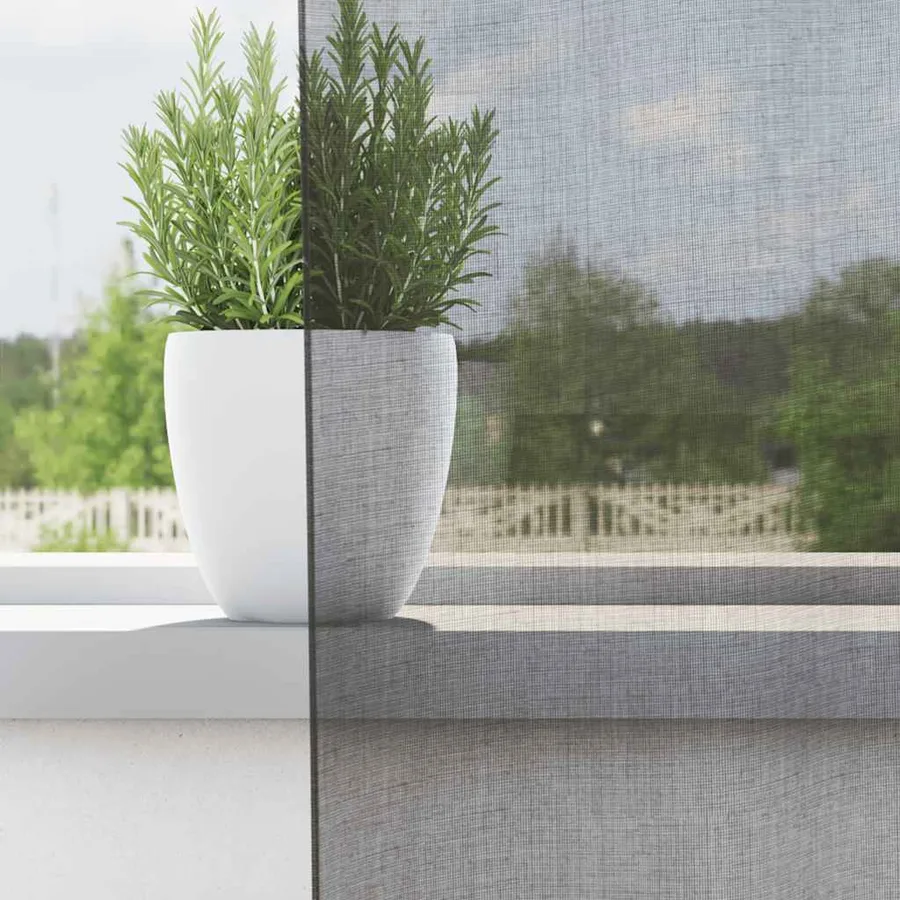 Rideaux en voile avec œillets 2 pcs gris foncé 140x300 cm - 3