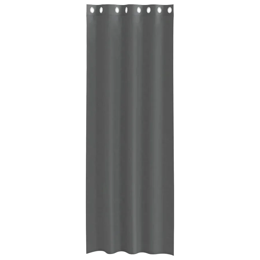 Rideaux en voile avec œillets 2 pcs gris foncé 140x300 cm - 4