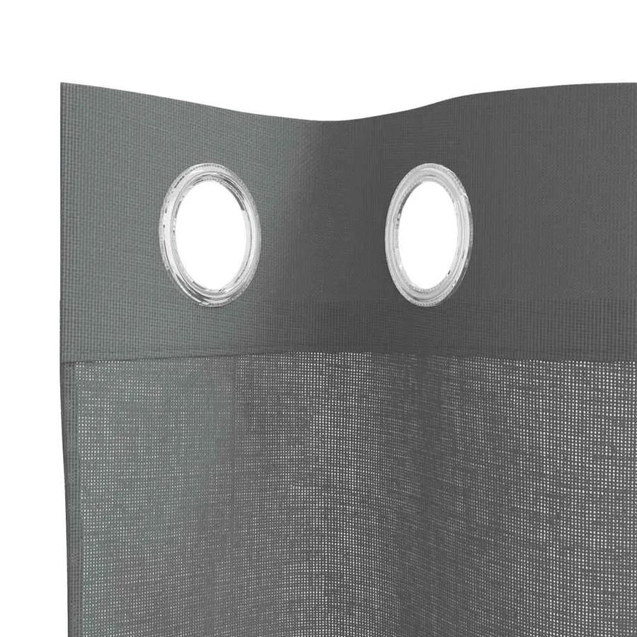 Rideaux en voile avec œillets 2 pcs gris foncé 140x300 cm - 5