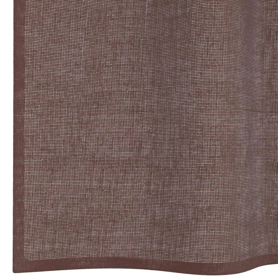 Rideaux en voile avec œillets 2 pcs marron 140x245 cm - 6