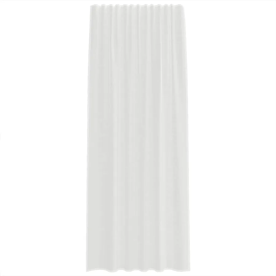 Rideaux en voile avec passe-tringles 2 pcs blanc - 4