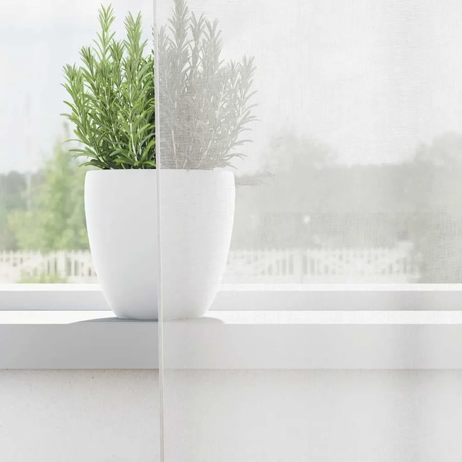 Rideaux en voile avec œillets 2 pcs blanc - 3
