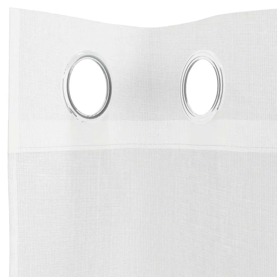 Rideaux en voile avec œillets 2 pcs blanc - 5