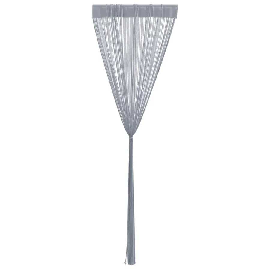 Rideaux à fils 2 pcs gris clair 100x250 cm - 5
