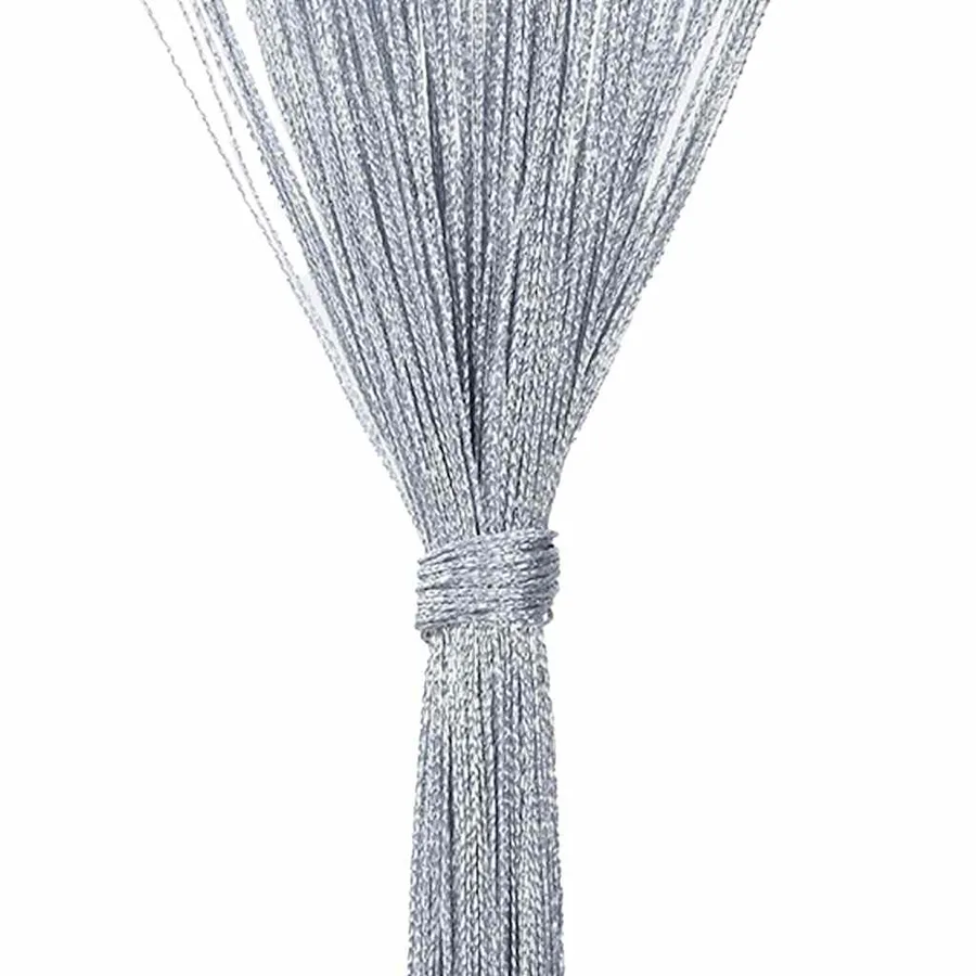 Rideaux à fils 2 pcs gris clair 100x250 cm - 7