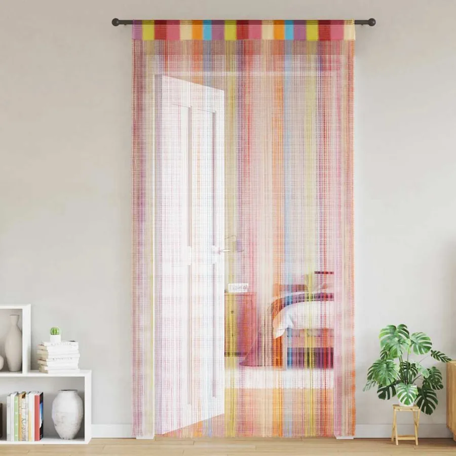 Rideaux à fils 2 pcs multicolore 100x250 cm