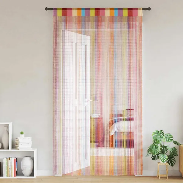 Rideaux à fils 2 pcs multicolore 100x250 cm