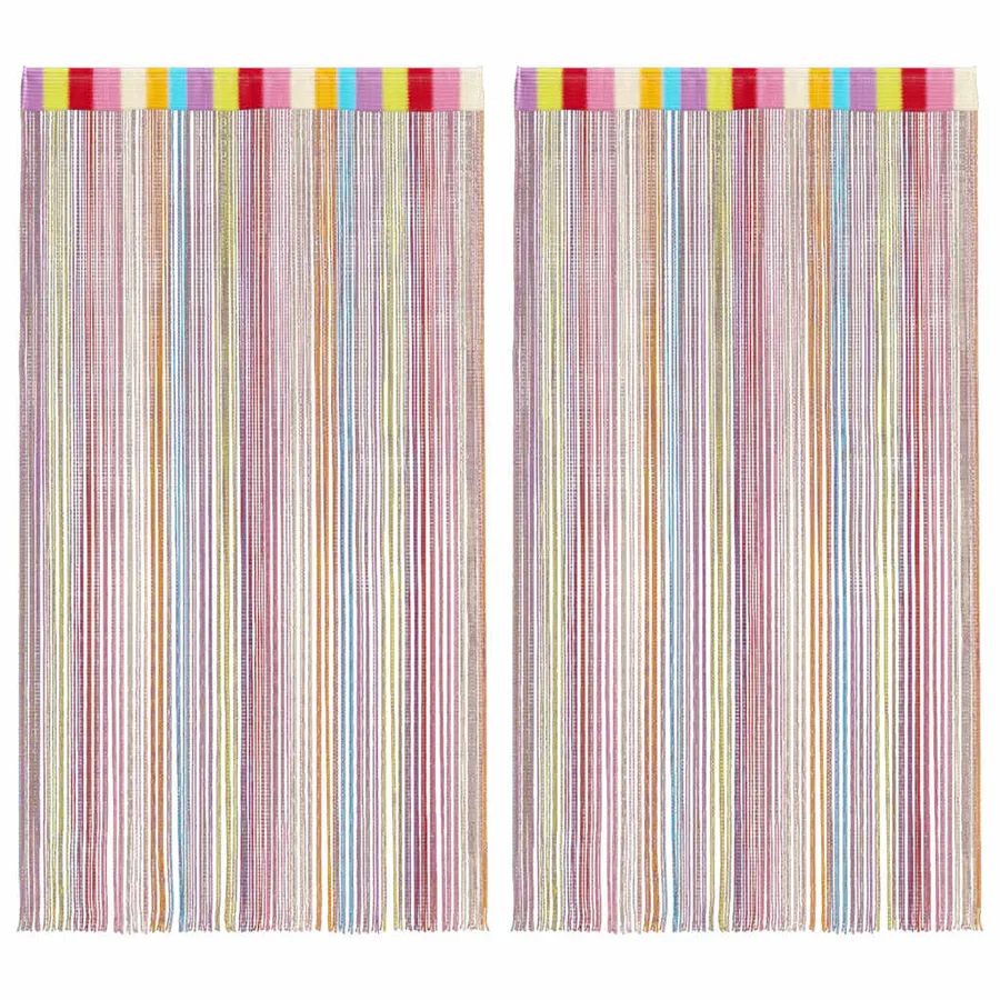 Rideaux à fils 2 pcs multicolore 100x250 cm - 2