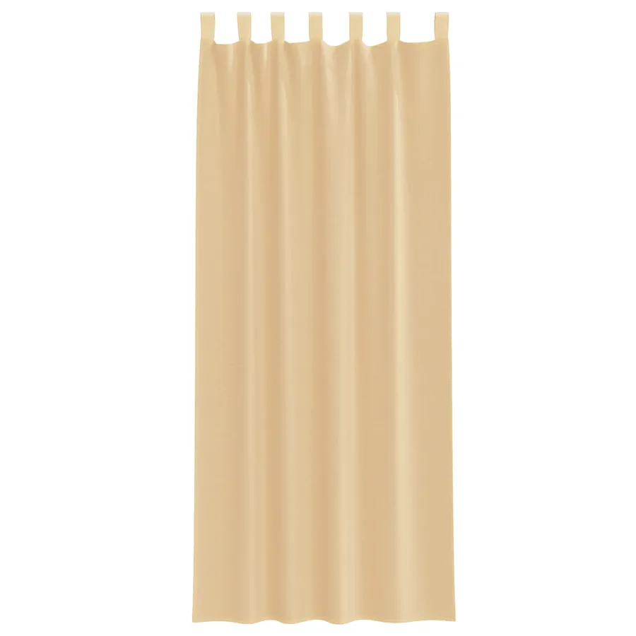 Rideaux en voile avec passe-tringles 2 pcs sable - 4