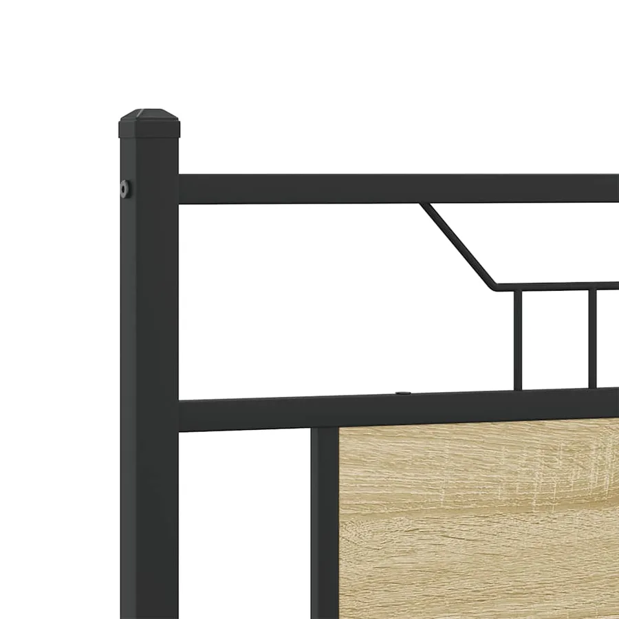 Cadre de lit sans matelas chêne sonoma 140x200 cm - 9
