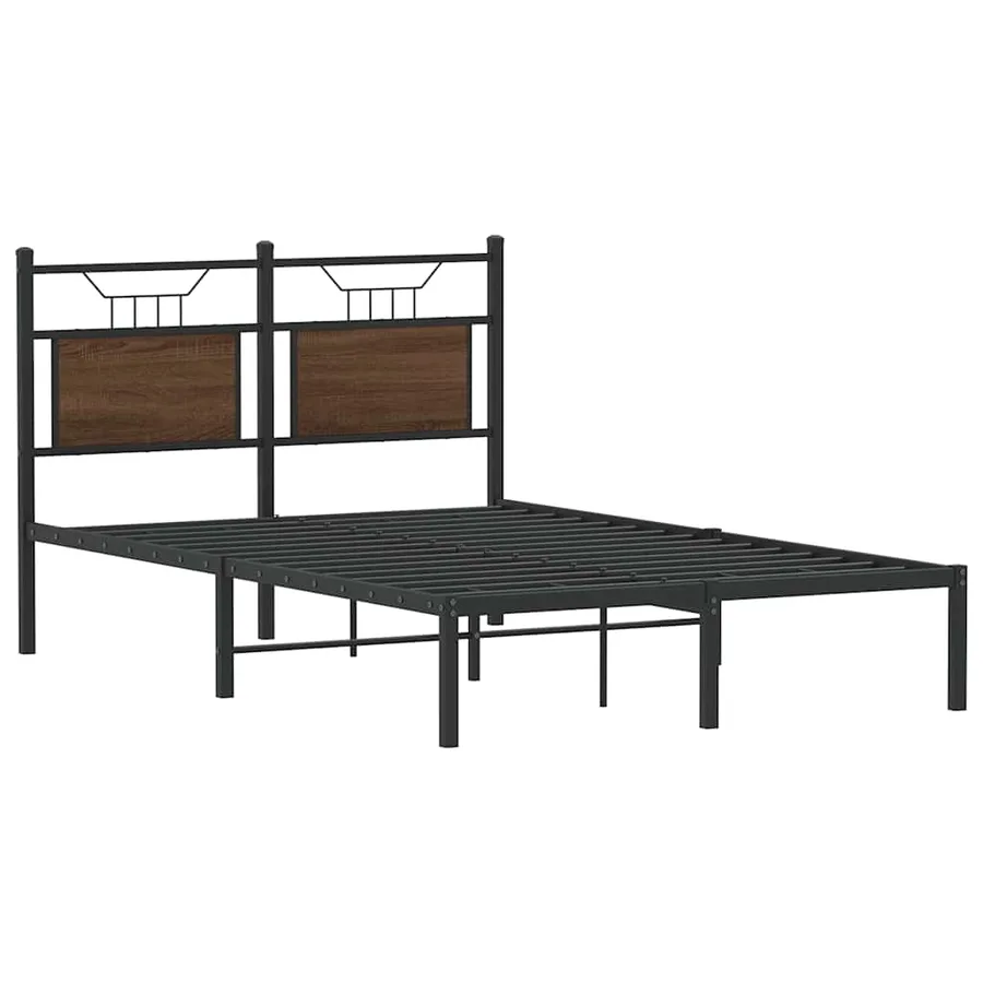 Cadre de lit sans matelas chêne marron 120x200 cm - 3