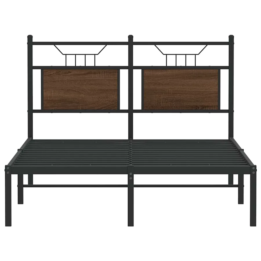 Cadre de lit sans matelas chêne marron 120x200 cm - 6