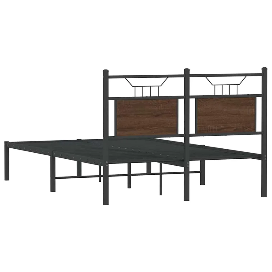 Cadre de lit sans matelas chêne marron 120x200 cm - 8