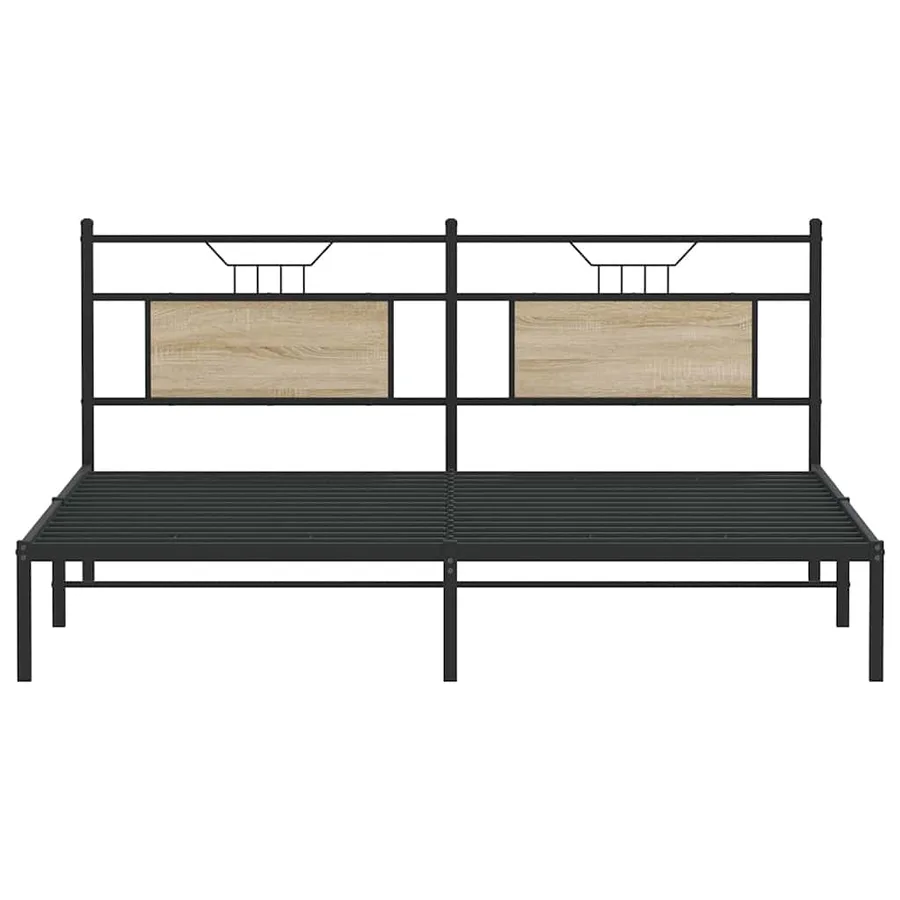 Cadre de lit sans matelas chêne sonoma 183x213 cm - 6