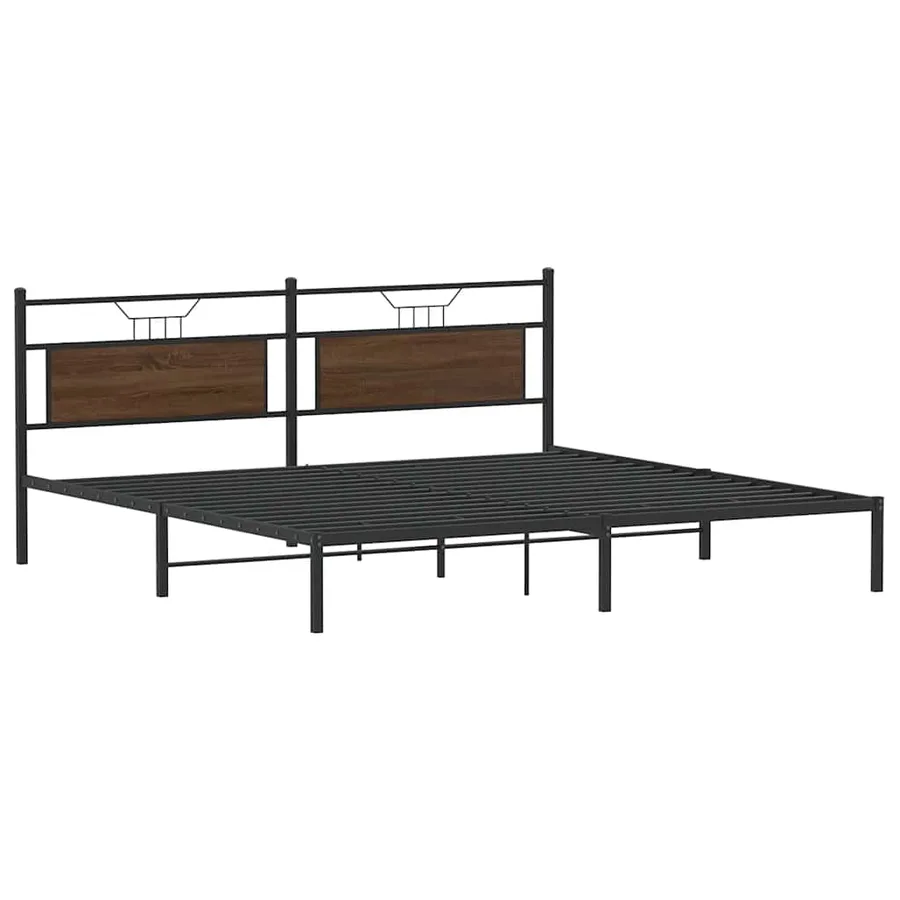 Cadre de lit sans matelas chêne marron 193x201 cm - 3