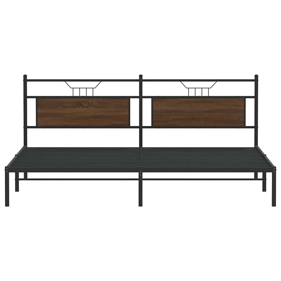 Cadre de lit sans matelas chêne marron 193x201 cm - 6